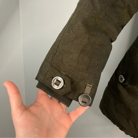 Aritzia Community Parka Jacket Coat Ski Duck Down hemp Recycled Green Small XS - Picture 16 of 16